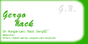 gergo mack business card